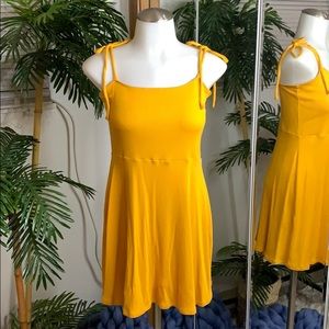 Mustard Mini Dress